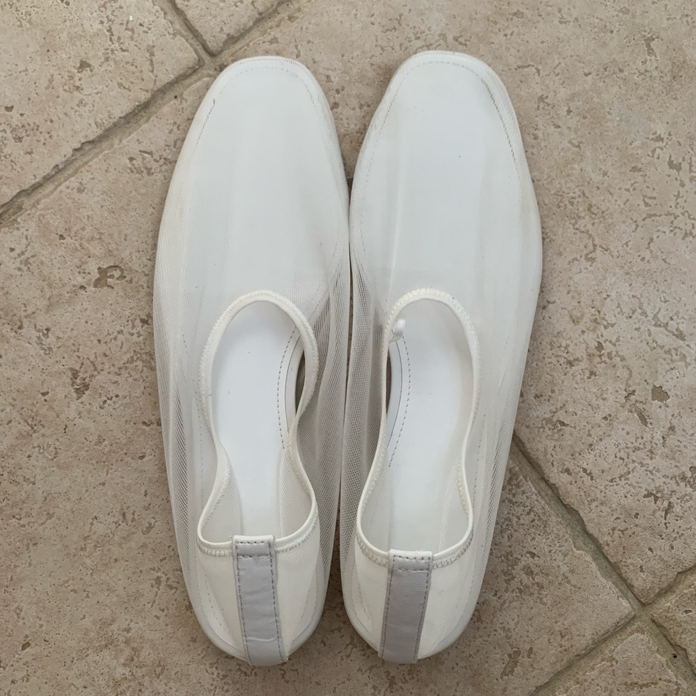 H&M White Mesh Ballet Flats, US size 7.5-8
